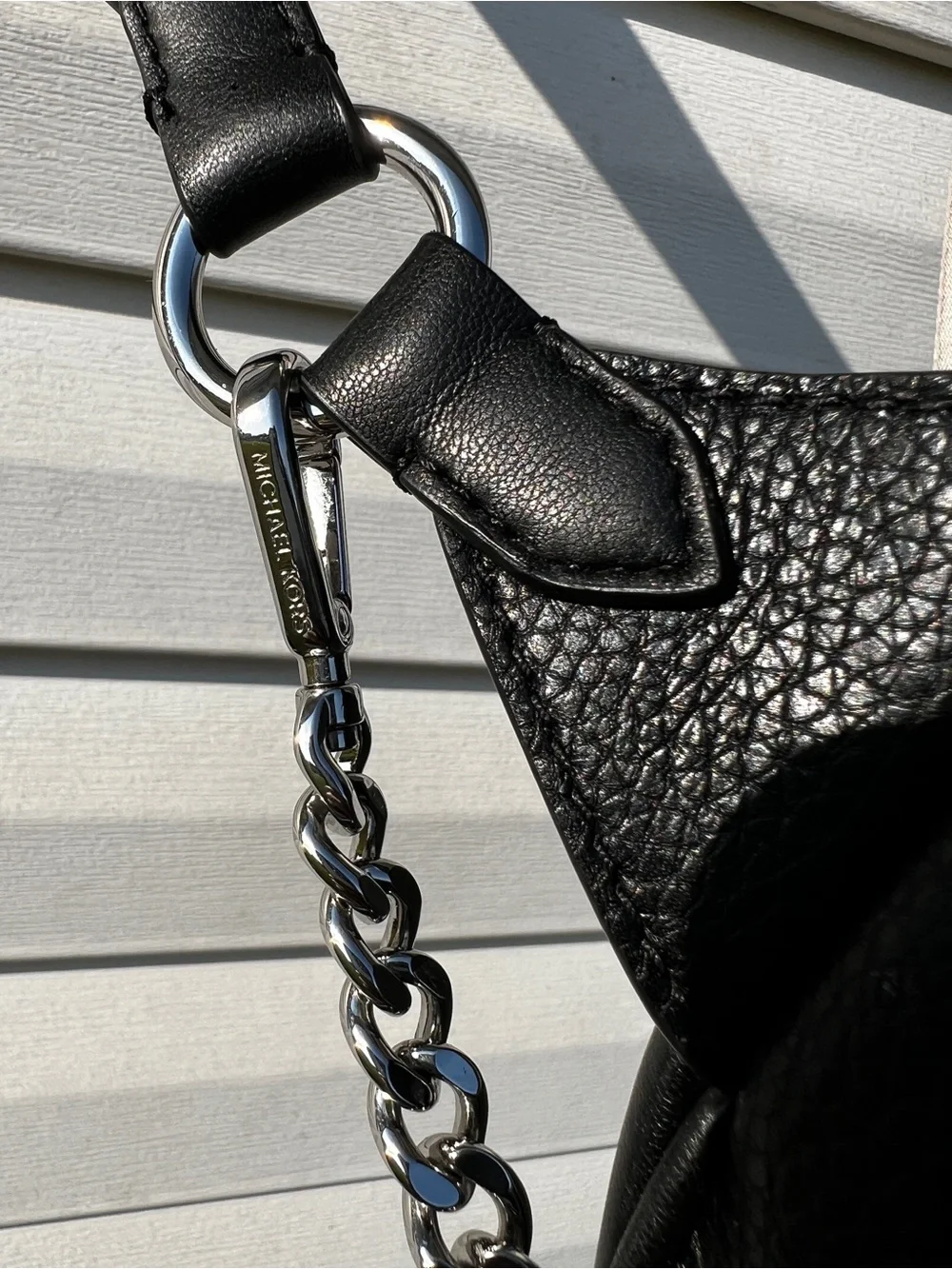 NEW Michael Kors 2-in-1 Leather Sling Purse Black Bag